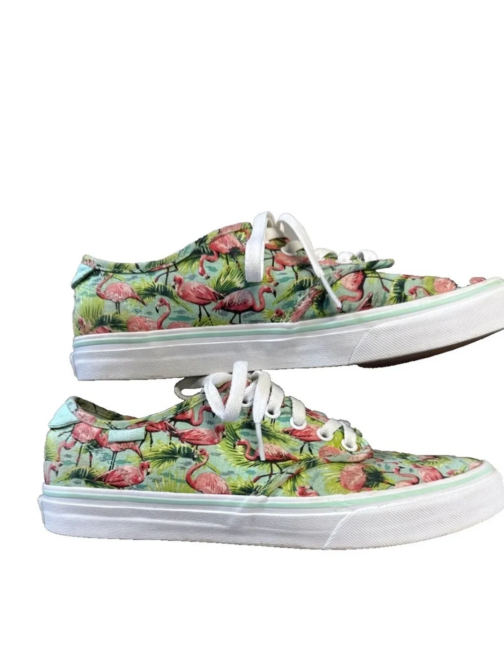 Vans Pink Flamingo Print Low-Top Sneakers Women’s Size 9